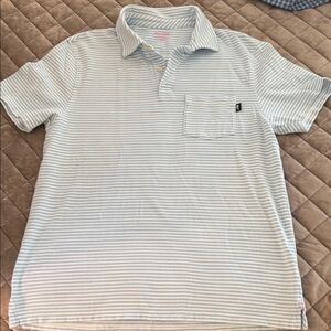 Vineyard Vines Light Blue & White Striped Polo